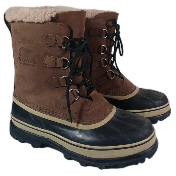 Sorel Caribou Suede Waterproof Wool Pac Boot - Size 11 - Vintage Excellent! - Picture 3 of 12